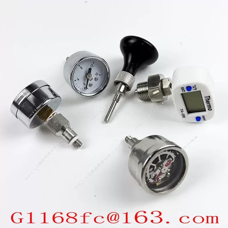 E61 Halbautomatische Kaffeemaschine Kochkopf-Druckanzeige Thermometer Füllstandsanzeige Zubehör zur Anzeige von Temperatur und Druck Image