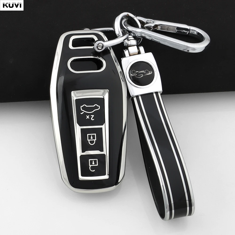 NEUE TPU-Autoschlüsselhülle für Audi A5 A5L 2025 Q5 Q6 Q6L A6 2025 A6L A3 Auto-Schlüsselanhänger Zubehör Image