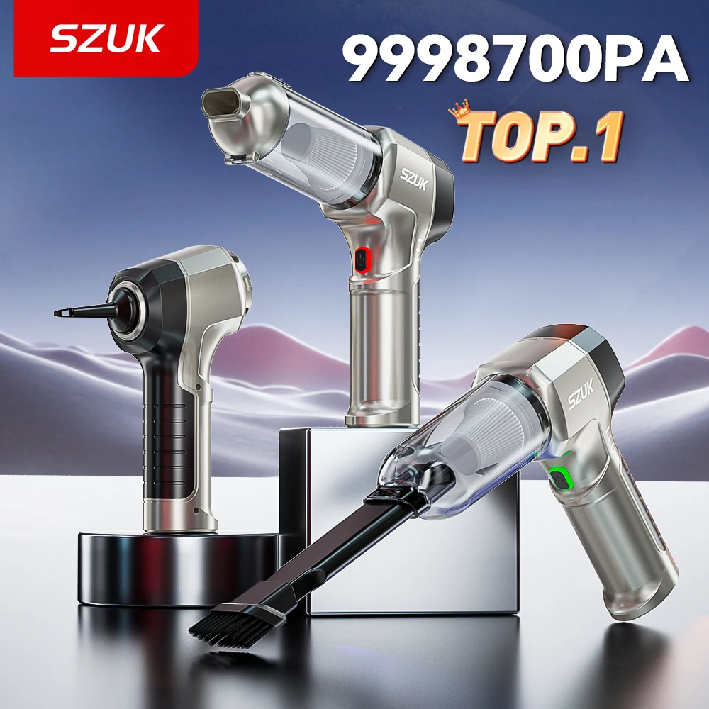 SZUK Nouveau 9998700PA Aspirateur de voiture Forte aspiration Nettoyeur sans fil sans fil Portable Aspirateur à main Machine de nettoyage mini aspirateur Aspirateur à main Aspirateur puissant