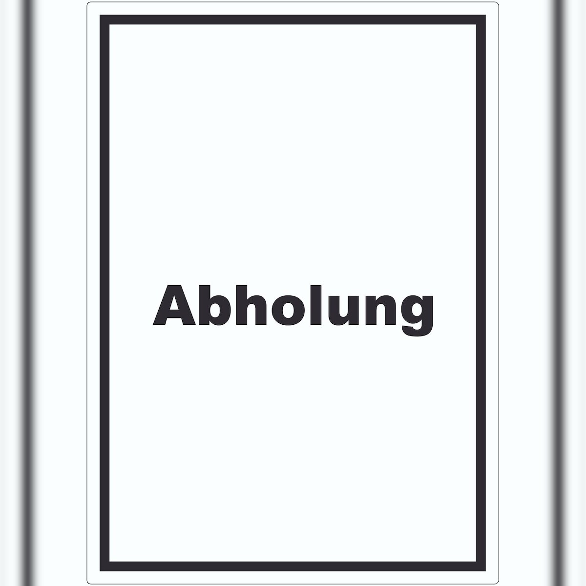 HB-Druck Abholung Aufkleber mit Text Post hochkant A4 (210x297mm) Image