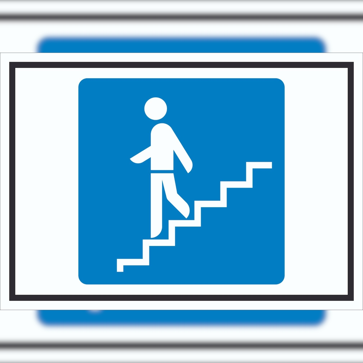 HB-Druck Fußgängerunterführung Symbol Schild A6 (105x148mm) Image