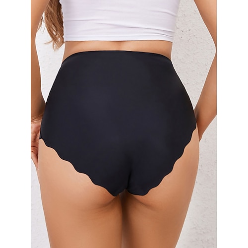 Damen Slips Elastischer BundNightwearBaumwolle Nylon Lässig Yoga Einfarbig Mode Niedlich Schwarz Weiß Rote Kamel Khaki Winter Frühling Sommer Herbst Winter Image