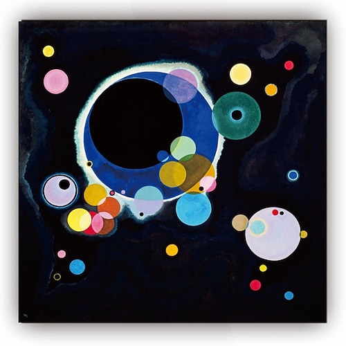 Handgefertigtes handgemaltes Ölgemälde Wandkunst Wassily Kandinsky Abstrakte Schnitzerei Heimdekoration Dekor gerollte Leinwand ohne Rahmen ungedehnt Image