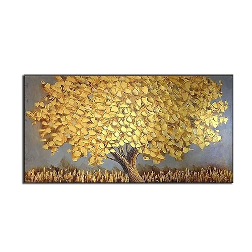 Hang-Ölgemälde Handgemalte Vertikal Abstrakt Blumenmuster / Botanisch Klassisch Modern Ohne Innenrahmen (ohne Rahmen) Image