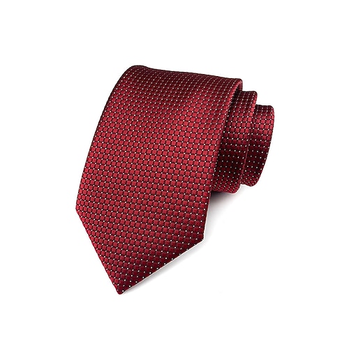 Herrenkrawatte aus Polyester – verschiedene Farben, elegantes Webmuster, perfekt für Hochzeiten, Partys und den Geschäftsweg Image