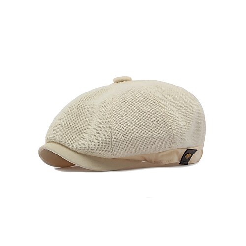 Schiebermütze für Herren aus Polyester-Leinen-Mischgewebe, erhältlich in verschiedenen Farben, perfekt für Urlaub und Freizeit. Image