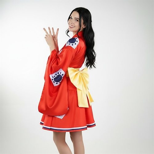 Ozeanabenteurer Strohhutpirat Anime Outfits Maskerade Kimonoo Cosplay-Anzüge Halloween Anime Expo Kostüm Für Damen Erwachsene Image