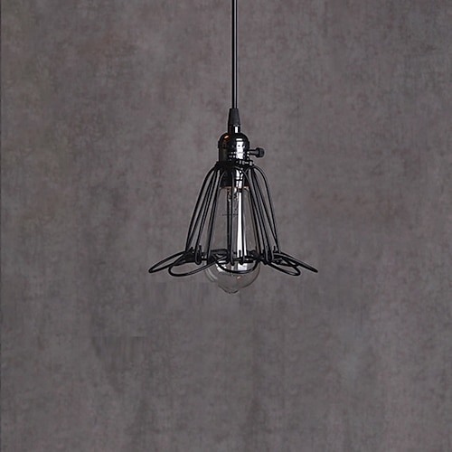 Pendelleuchte Hängelampe Insel Pendelleuchte Nachttischlampe 12 cm Single Design Pendelleuchten Metall Lackierte Oberflächen Retro Nordischer Stil 110-120V 220-240V Image