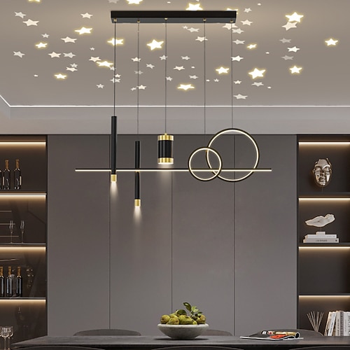 led pendelleuchte projektionslicht sterne himmel restaurant modern top bar kronleuchter haushalt villa esszimmer kreative lampe Image