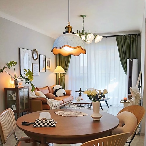 led pendelleuchte keramik mini insel licht decke hängeleuchte 1-flammig 3000k pendelbeleuchtung für schlafzimmer wohnzimmer esszimmer küche Image