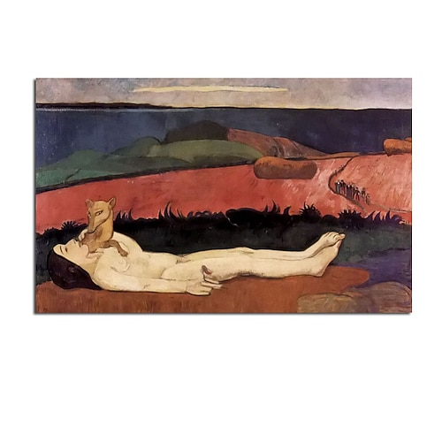 Handgefertigtes handgemaltes Ölgemälde Wand modernes abstraktes Paul Gauguin Gemälde Heimdekoration Dekor gerollte Leinwand kein Rahmen ungedehnt Image