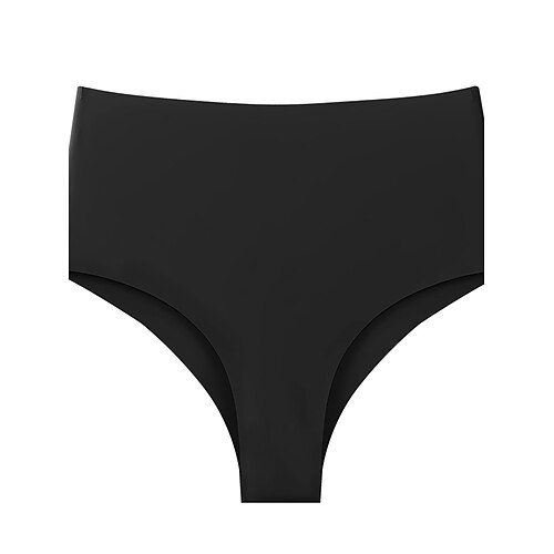 Damen Slips Elastischer BundNightwearBaumwolle Nylon Lässig Sportkleidung Einfarbig Mode Niedlich Schwarz Leicht Braun Kamel Braun Beige Winter Frühling Sommer Image