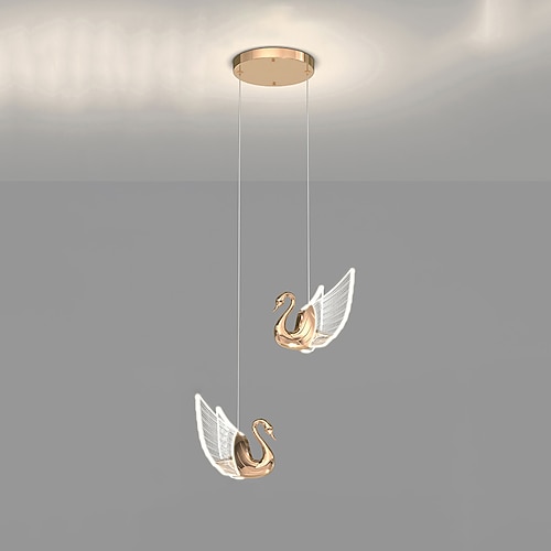 60cm Cluster Design Pendelleuchte LED Schwan Design Metall künstlerischer Stil modern galvanisiert nordischer Stil 220-240v Image