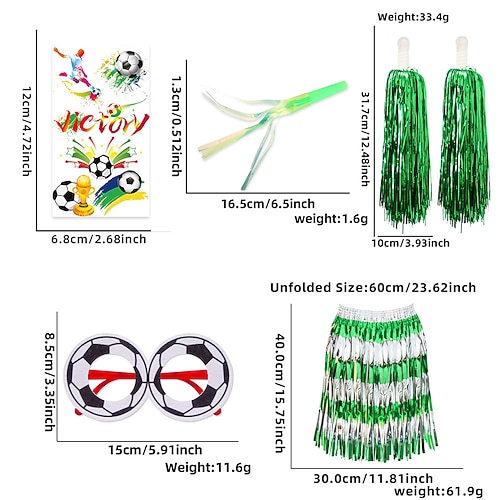 Fan-Set für das globale Sommer-Fußballspiel USA-Kanada-Mexiko 2026, Cheerleading-Accessoires, Fußball-Haarreif, Ohrringe, Tattoo-Aufkleber, Outfits/Accessoires zum Anfeuern und Unterstützen von