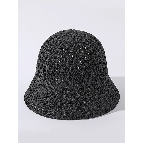 Damen Vintage Strohhut – handgewebter atmungsaktiver Sonnenhut, leicht faltbar, eleganter Strandhut für Sommerurlaub, Reisen und Outdoor-Aktivitäten Image