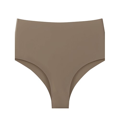 Damen Slips Elastischer BundNightwearBaumwolle Nylon Lässig Sportkleidung Einfarbig Mode Niedlich Schwarz Leicht Braun Kamel Braun Beige Winter Frühling Sommer Image