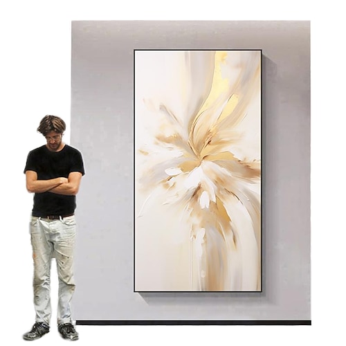 Mintura handgefertigte, einfache, strukturierte Ölgemälde mit Blumenmotiv auf Leinwand, Wandkunst, Dekoration, moderne abstrakte Bilder für die Inneneinrichtung, gerolltes, rahmenloses, ungedehntes Image