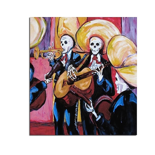 Halloween handgefertigtes handgemaltes Ölgemälde Totenkopf Andy Wahol Wandkunst abstrakter Geist Arthritis Schnitzerei Heimdekoration Dekor gerollte Leinwand kein Rahmen ungedehnt Image