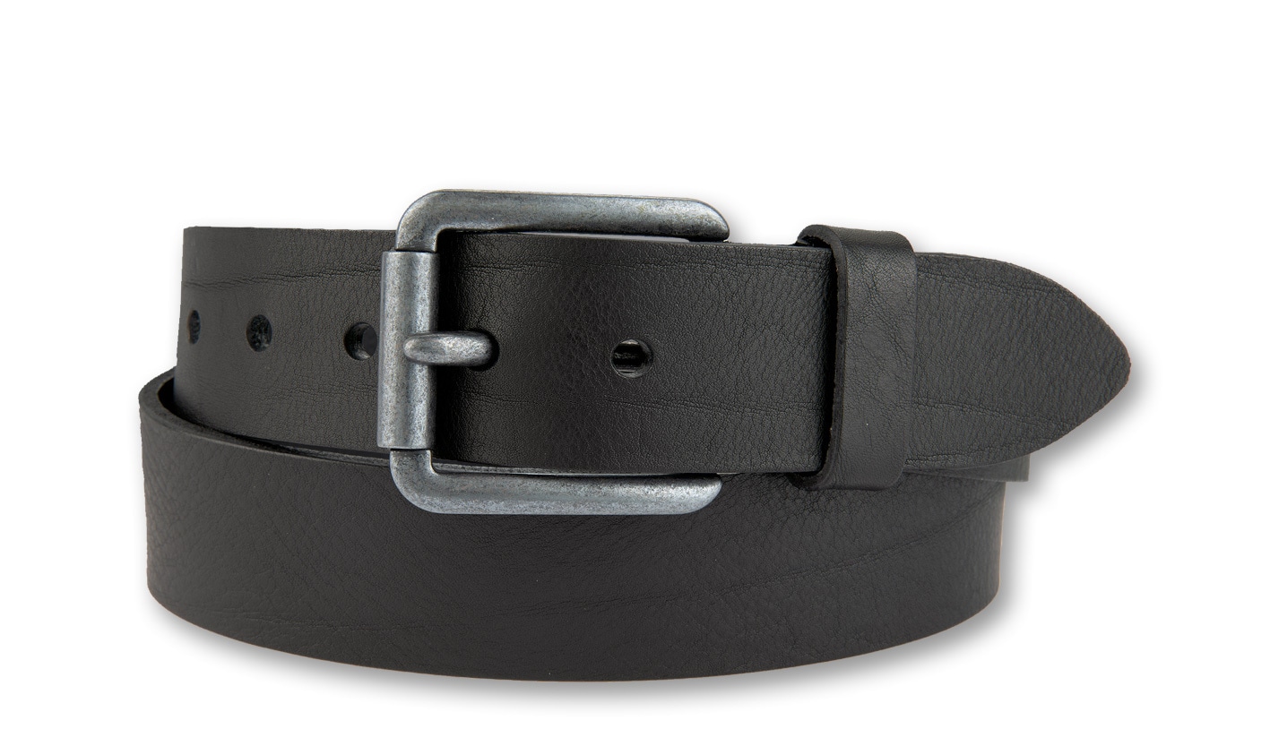 Ledergürtel BERND GÖTZ "Ledergürtel aus Kernleder und Schließe mit Rollhülse", Damen, Gr. 90, schwarz, Rindsleder, Gürtel Ledergürtel Image