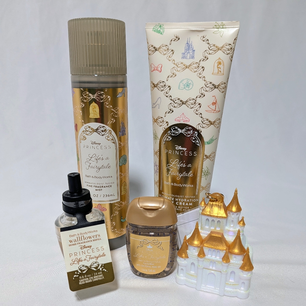 Disney Bath & Body | Disney Princess Life’s A Fairytale Bath &Body Works Bundle Mist Cream Wallflower | Color: Gold | Size: Os