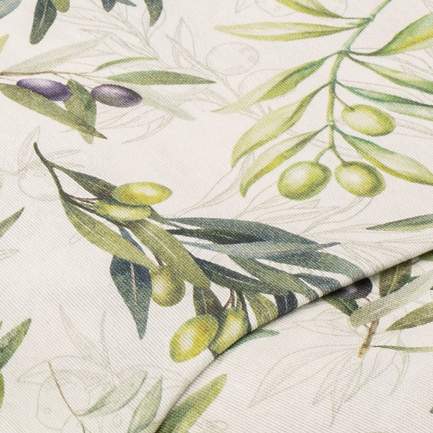 Dekostoff Olivenzweige Lorena, natur-color