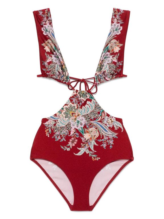 Rhiannon Swimsuit - Red - Zimmermann Beachwear