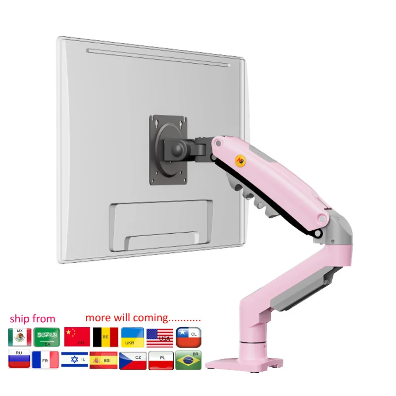 NUOVO NB F80 2-9kg popolare 17 "30" schermo del monitor supporto da tavolo staffa per computer molla a gas braccio lungo morsetto passacavo foro 360 ruota