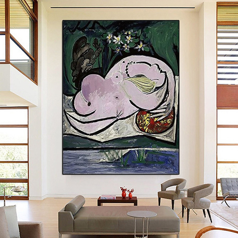 Pablo Picasso oil painting Handmade Pablo Picasso Nu dans un jardin Oil Painting Hand Painted Vertical Abstract People Classic Modern painting