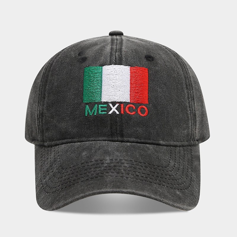 2026 Soccer Summer Global Match Fan Hat, Black Baseball Cap with Embroidered Flag Design, Unisex Sun Hat Essential Headwear for Soccer Events, Perfect for Soccer Fans