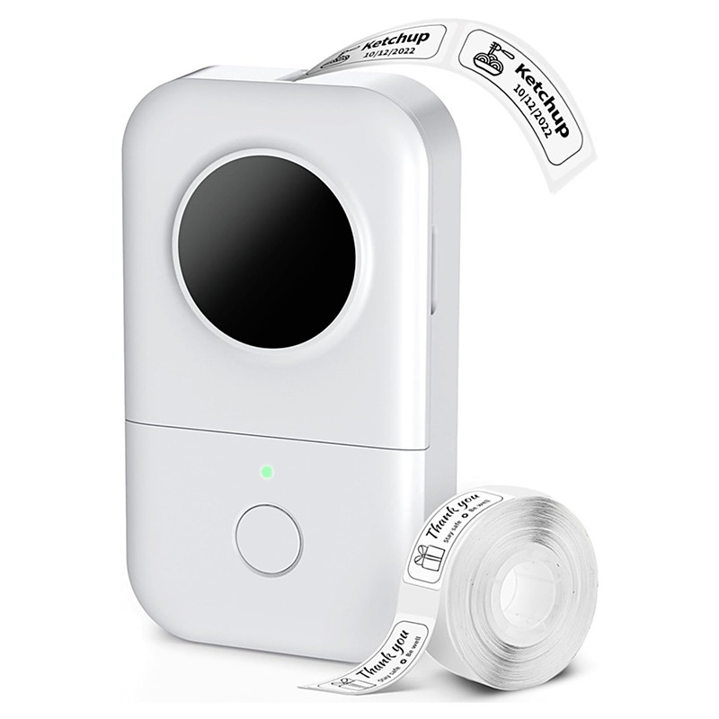 Bluetooth Mini Label Printer, Portable Thermal Printer Compact Rechargeable Labels for Children, Schools, Classrooms, and Teacher Supplies Home Office Label Printer Compatible with Tablets/Smartphones