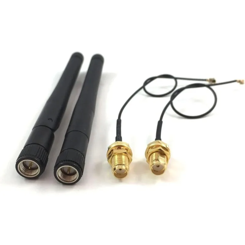 868 MHz 915 MHz Antenne 3 dBi SMA-Stecker omnidirektional faltbar + 15 cm Verlängerungskabel für meshtastic LoRa Long Range Antenne Image