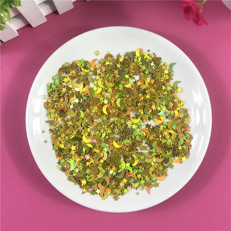 1 Beutel Eid Mubarak Mond Stern Konfetti Pailletten Ramadan Kareem Dekoration Umrah Mubarak slamic Muslim Party Tisch Streuung Liefert Image