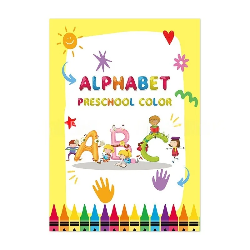 ABC Malbuch für Vorschulkinder – Alphabet-Lern- und kreative Kunstaktivitäten für Kleinkinder, frühpädagogische Zeichenübungen Image