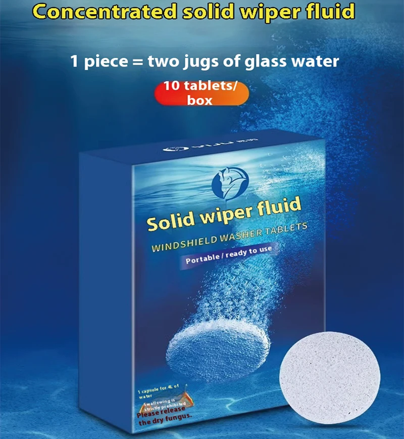 Kfz-Brausetablette, wasserfest, schnell auflösend, universeller Windschutzscheibenreiniger für Auto, Zuhause, Fensterglas-Reinigungswerkzeuge Image