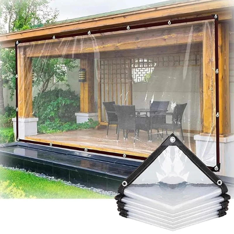 Transparente Folie wasserdicht, winddichte wasserdichte Plane für den Außenbereich, Terrasse, Sukkulente, isoliertes Zelt, Balkon-Sonnenschutz Image