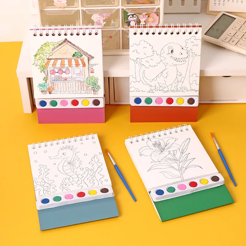 Bview Art Creative Spiral-Gouache-Malset für Kinder mit Farben, DIY-Malbuch und Tisch-Kunstset Image