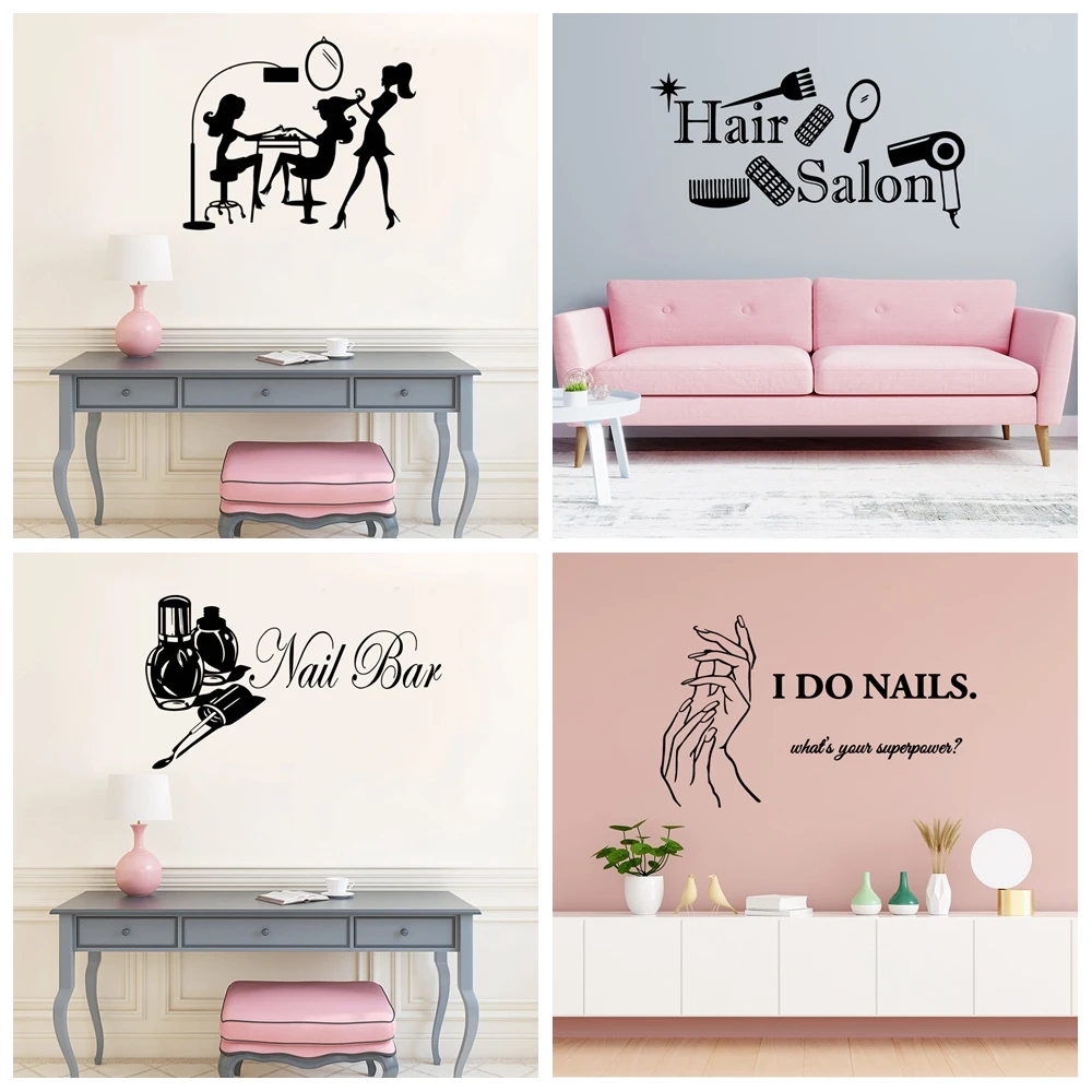 Schönheits salon Wanda uf kleber moderne Mode Wanda uf kleber Dekor Wohnzimmer Schlafzimmer abnehmbare Wandt attoo Wohnkultur Image