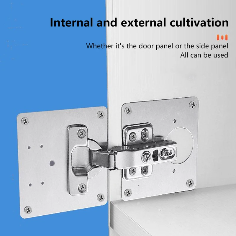 1pc Tür Küche Schrank Scharnier Reparatur Platte Kit Edelstahl Scharnier Reparatur Platte Küche Schrank Tür Scharnier Montage Platte