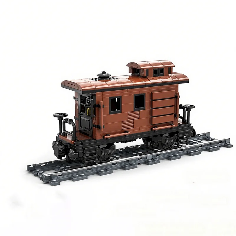 262 Stück MOC Old West Brake Wagon Zug Bausteine Weihnachtsgeschenk Stressabbau Sammler Bauset für Erwachsene Image
