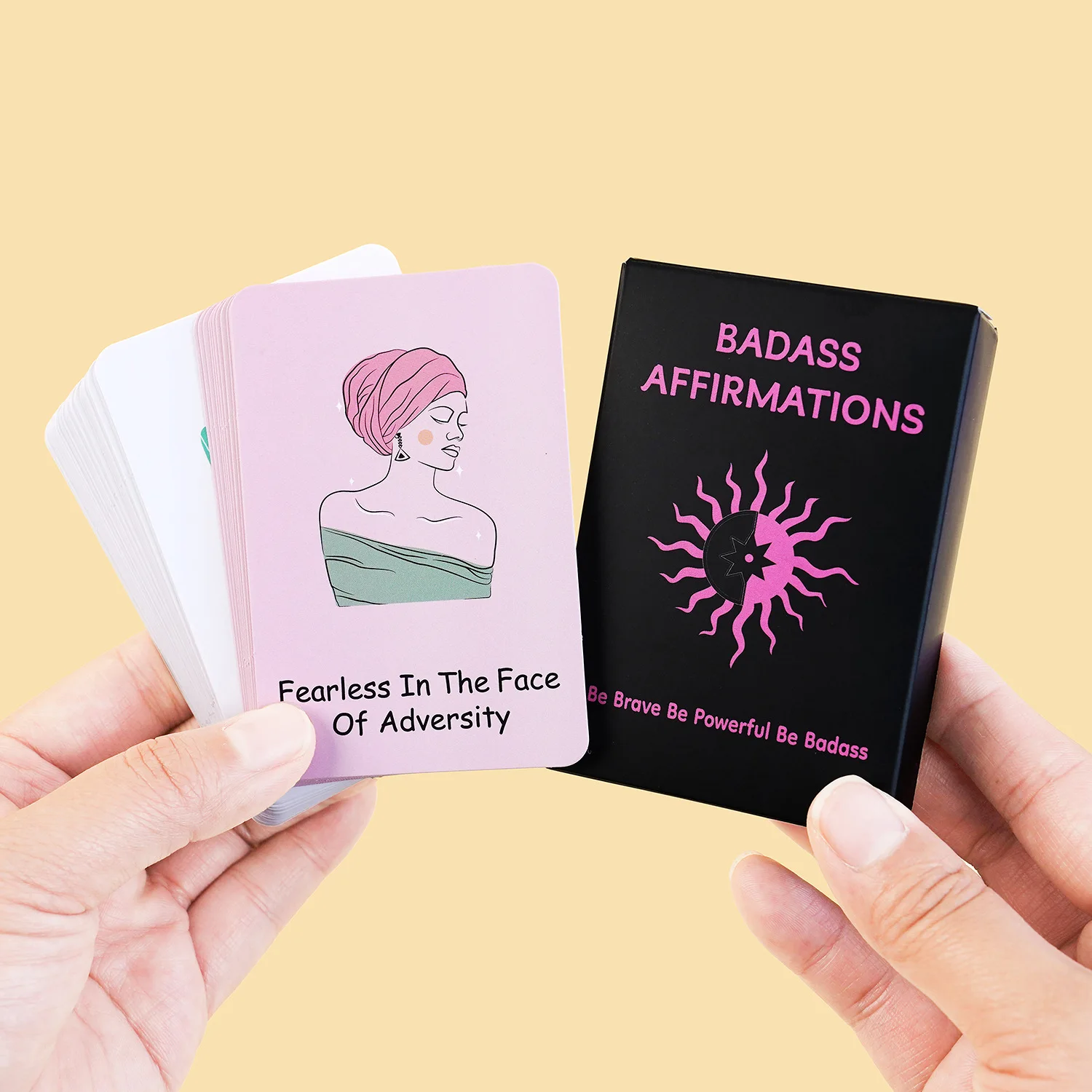 60-teiliges Affirmationskarten-Set für Frauen, tägliche positive Motivationskarten mit aufhebbarer Ermutigungskarten für Mädchen und Frauen Image