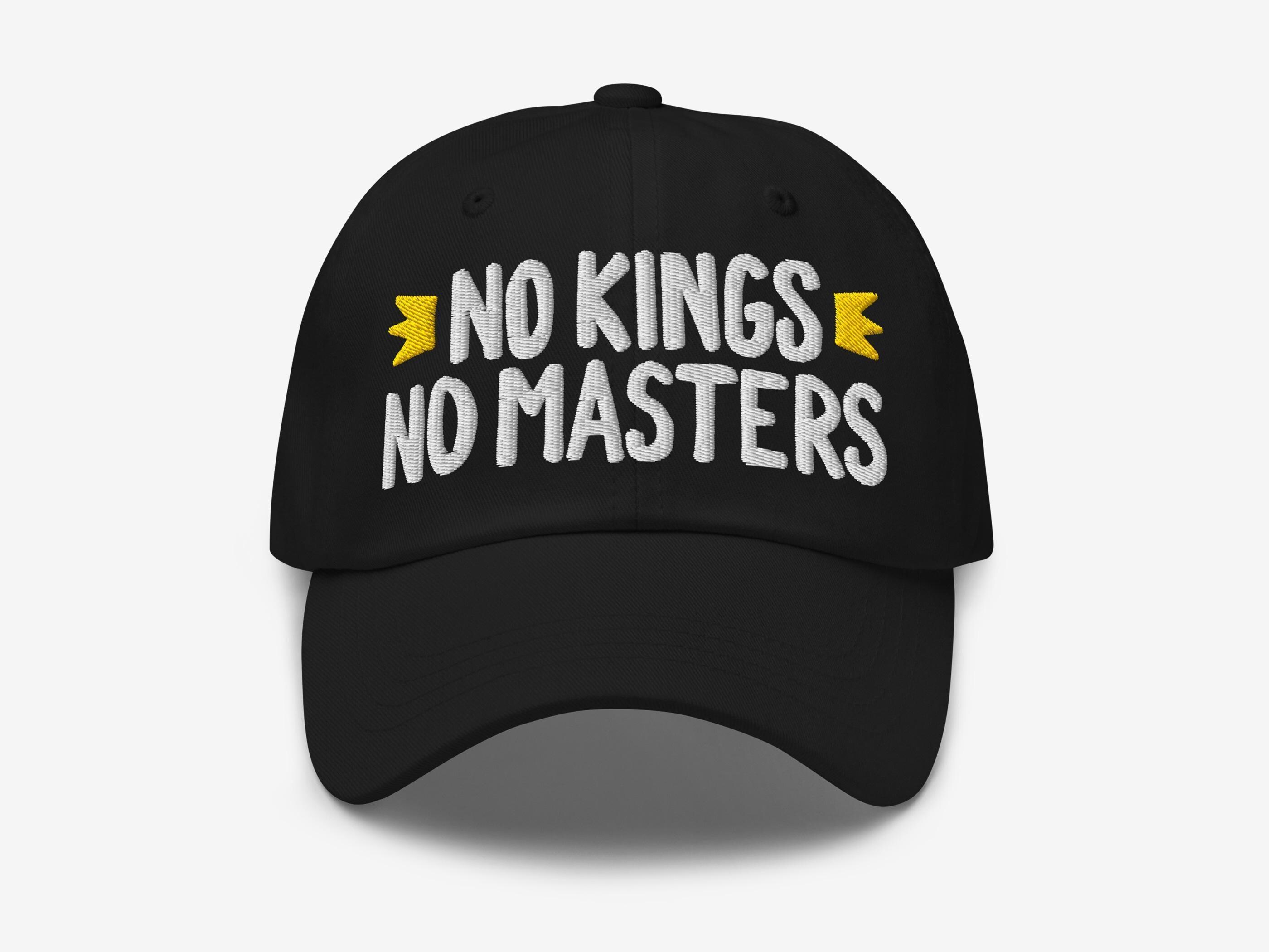 "Cappello da papà \"No Kings No Masters\" / Cappello ricamato antifascista / Cappello \"Eat The Rich\" / Cappello punk disegnato a mano / Cappello di prote"