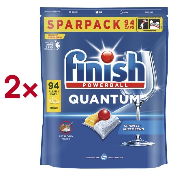 finish 2x Spülmaschinen-Caps »Quantum Citrus« 94 Stück Image