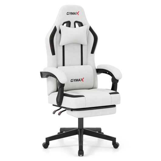Costway Ergonomic Video Game Chair with Headrest for Home Office-Gray