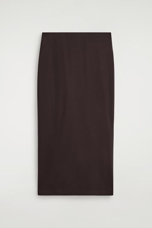 Jersey Midi Pencil Skirt - Black - COS Skirts