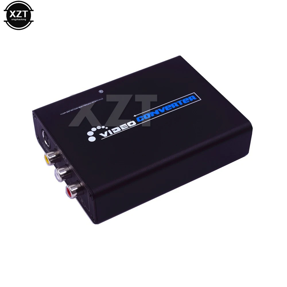 Convertitore Video AV + S-Video a HDMI compatibile HDTV 1080P HD Video Audio da RCA a decodificatore di segnale digitale per TV PC Computer DVD