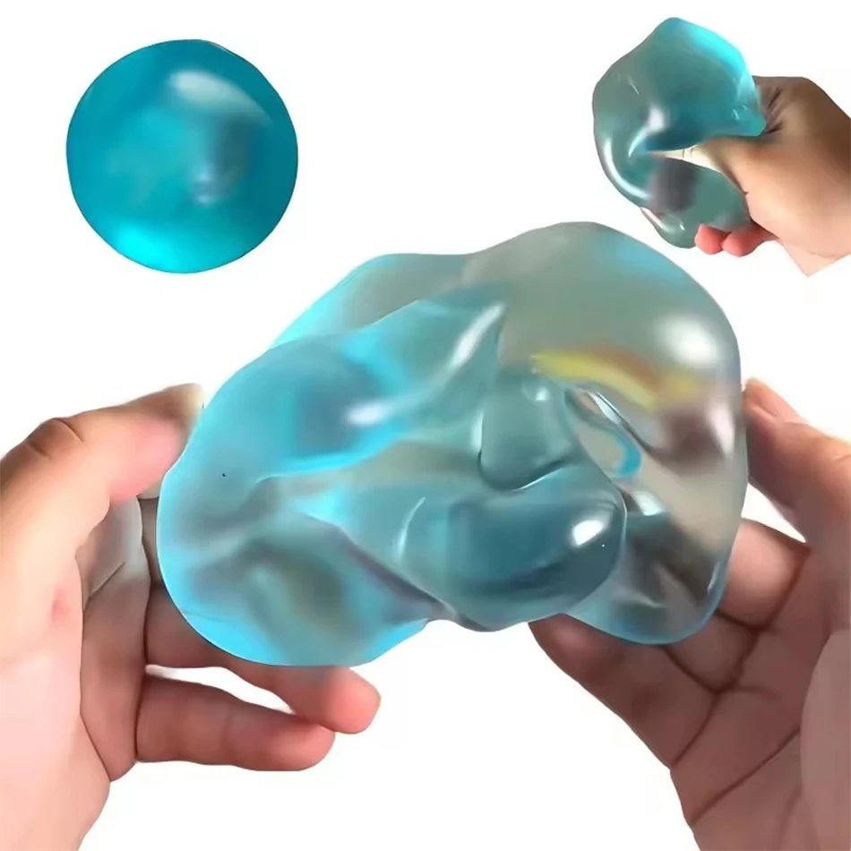 Squishy a Lenta Risposta in Maltosio - Palla Antistress Sensoriale, Giocattolo Trasparente per Decompressione da Scrivania e Viaggio