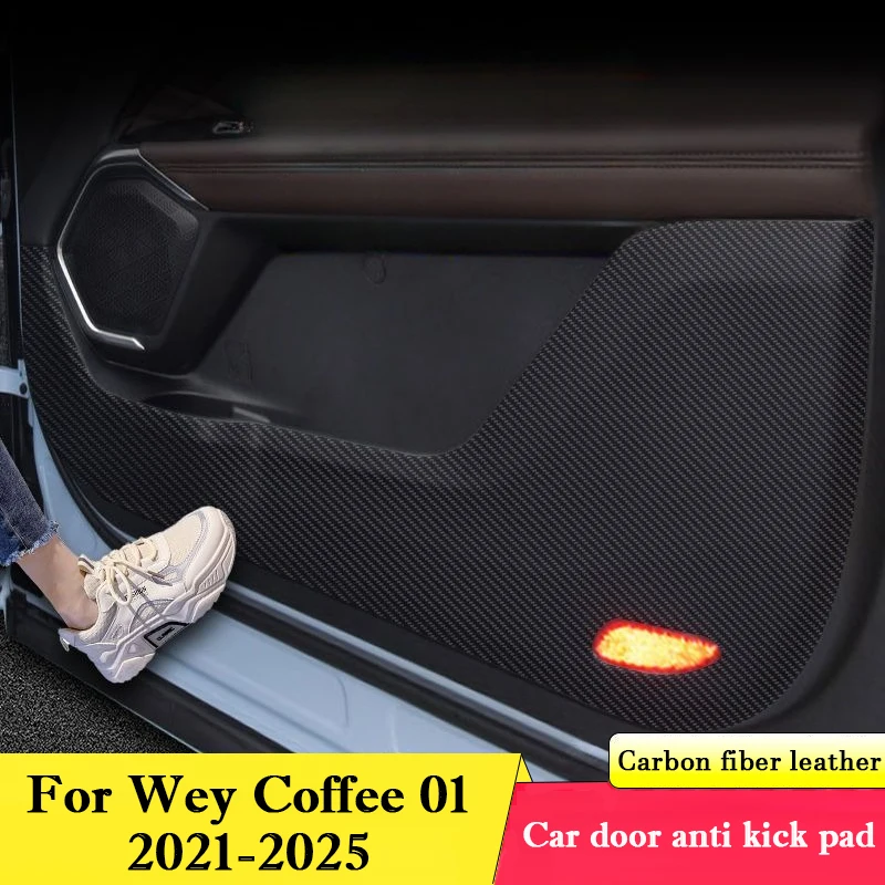 Für Wey Kaffee 01 2021 - 2025 Auto Tür Anti Kick Pad Schutz Aufkleber Carbon Faser Kratzfest Film Innen zubehör Image