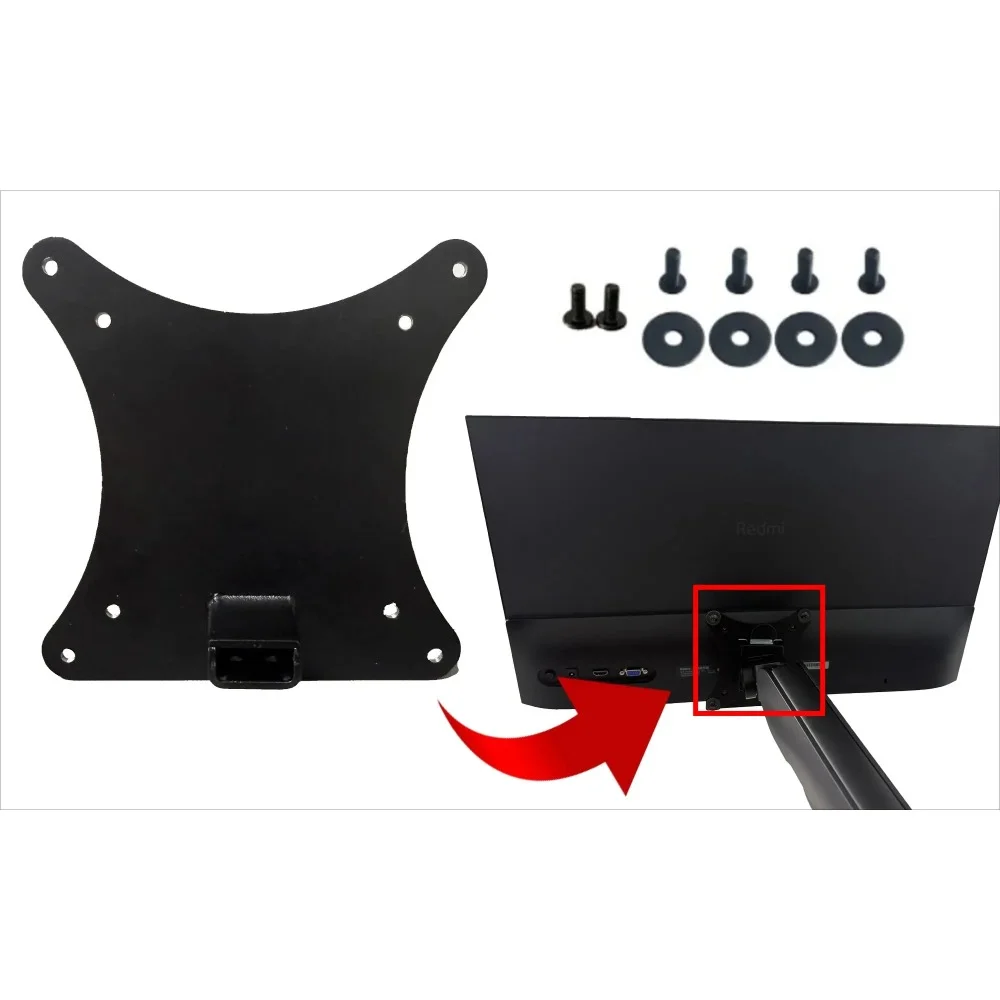 VESA-Adapter für Xiaomi Mi 23,8 Zoll RMMNT238NF A24FFA-RG Displayhalterung zur Montage an Ständer / Arm / Schreibtisch 75 x 75 & 100 x 100 Image