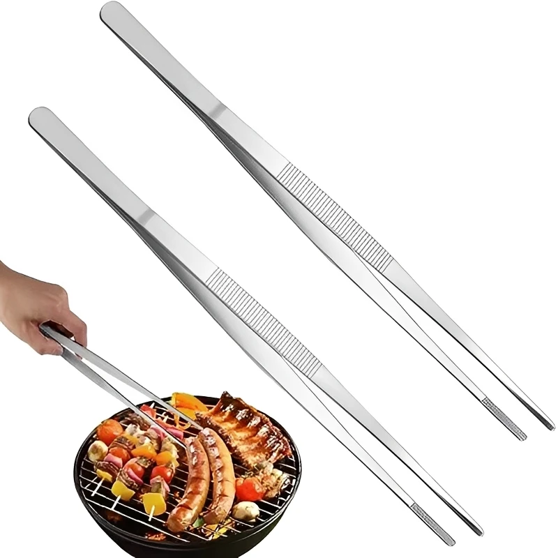 Multifunktionale Grillzange aus Edelstahl, Lebensmittelzange, BBQ-Clip, Küchenhelfer, Kochpinzette, Buffet-Werkzeug CFQJ006 Image