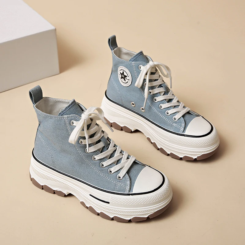Heißer Verkauf High Top Fashiona Damen Casual Schuhe Vielseitige Tägliche Pendeln Board Schuhe Anti Rutsch Verschleiß-beständig Wanderschuhe